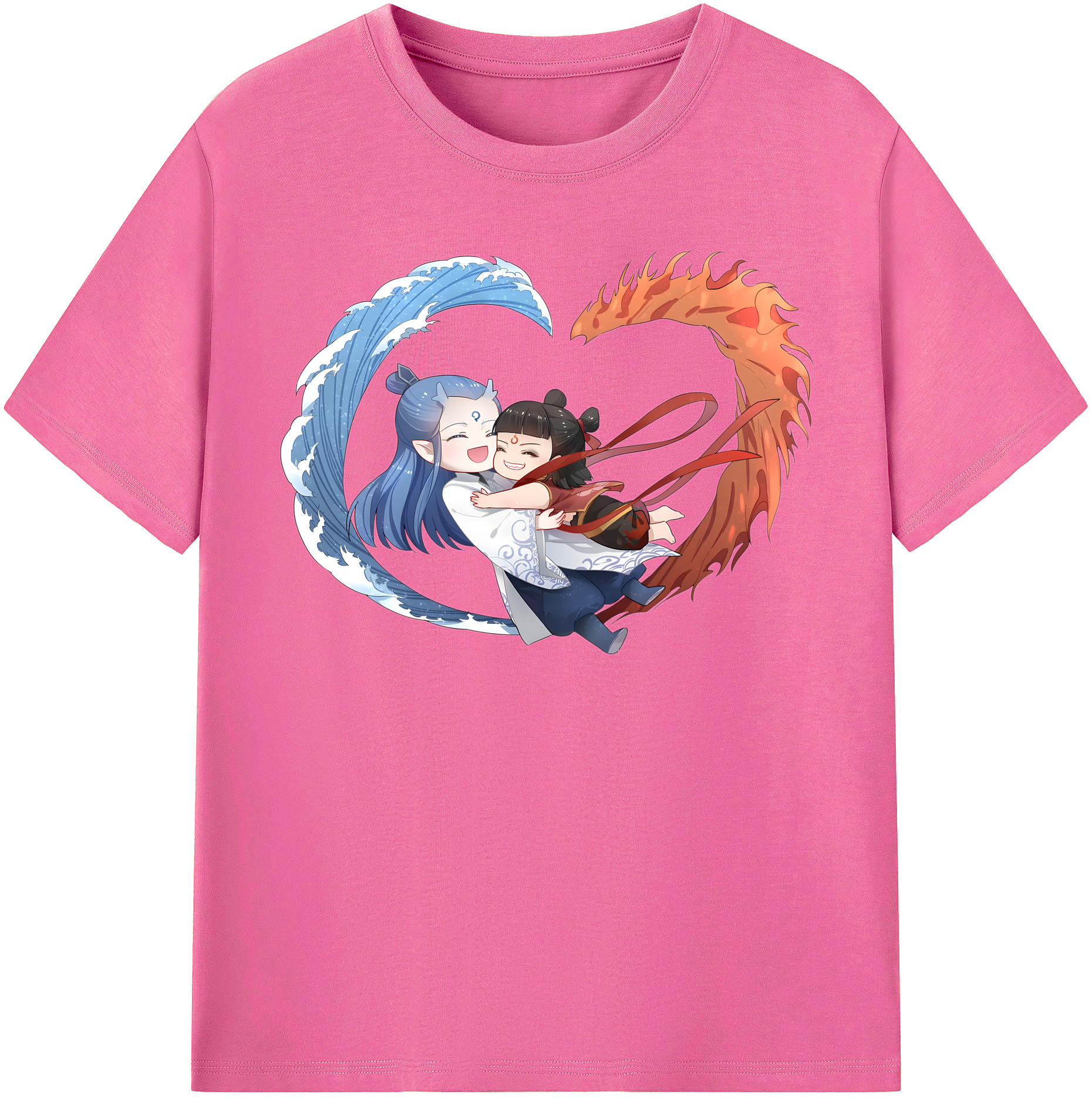 （画像用） Ne Zha 2 ナタ 魔童の大暴れ レディースカジュアルプリントTシャツ（綿100％）